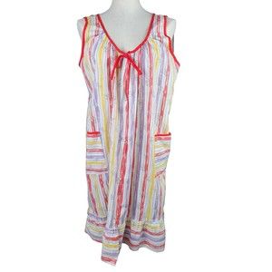 Vintage Artistic Fantasy House Dress Smock Apron Pockets Pearl Snap